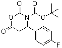 structure of CAS# 886362-60-3, 2-Methyl-2-propanyl 4-(4-fluorophenyl)-2,6-dioxo-1,3-oxazinane-3-carboxylate;4-(4-Fluo<wbr>ro-phenyl<wbr>)-2,6-dio<wbr>xo-[1,3]o<wbr>xazinane-<wbr>3-carboxy<wbr>lic acid <wbr>tert-buty<wbr>l ester;carboxyanhydride;N-Boc-β-alanine-β-4'-fluorophenyl-N-