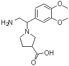 CAS 登录号：886363-96-8， 1-[2-氨基-1-(3,4-二甲氧基苯基)乙基]-3-吡咯烷羧酸