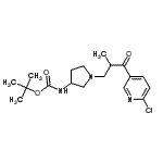 CAS#: 886364-19-8， 2-Methyl-2-propanyl {1-[3-(6-chloro-3-pyridinyl)-2-methyl-3-oxopropyl]-3-pyrrolidinyl}carbamate