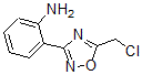 structure of CAS# 886365-74-8, 2-[5-(Chloromethyl)-1,2,4-Oxadiazol-3-Yl]-Benzenamine
