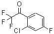 structure of CAS# 886370-93-0, 1-(2-Chloro-4-fluorophenyl)-2,2,2-trifluoroethanone;2'-Chloro-4'-fluoro-2,2,2-trifluoroacetophenone;MFCD02260840