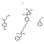 CAS#: 88645-24-3， N,N-dimethyl-N-(2-(2-(4-(1,1,3,3-tetramethylbutyl)phenoxy)ethoxy)ethyl)-Benzenemethanaminium chloride, mixt. with benzenemethanol and ethyl 4-aminobenzoate