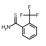 structure of CAS# 886496-67-9, 2-(Trifluoromethyl)benzenecarbothioamide;2-(TRIFLUOROMETHYL)BENZENE-1-CARBOTHIOAMIDE;2-(Triflu<wbr>oromethyl<wbr>)benzenec<wbr>arbothioa<wbr>mide, 2-C<wbr>arbamothi<wbr>oylbenzot<wbr>rifluoride;2-(Triflu<wbr>oromethyl<wbr>)benzenec<wbr>arbothioa<wbr>mide; 2-C<wbr>arbamothi<wbr>oylbenzot<wbr>rifluoride