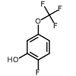 结构式 CAS# 886498-03-9, 2-氟-5-(三氟甲氧基)苯酚