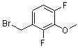 structure of CAS# 886499-17-8, 1-(Bromomethyl)-2,4-difluoro-3-methoxybenzene