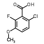 structure of CAS# 886499-58-7, 6-Chloro-2-fluoro-3-methoxybenzoic acid;MFCD04115947