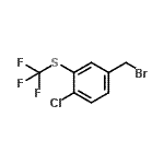 structure of CAS# 886503-38-4, 4-(Bromomethyl)-1-chloro-2-[(trifluoromethyl)sulfanyl]benzene;MFCD06660314
