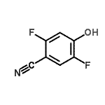 structure of CAS# 887267-05-2, 2,5-Difluoro-4-hydroxybenzonitrile;2,5-difluoro-4-hydroxybenzonitrile