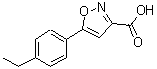 CAS#: 887360-50-1， 5-(4-Ethylphenyl)-1,2-oxazole-3-carboxylic acid