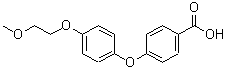 structure of CAS# 887412-01-3, 4-[4-(2-Methoxyethoxy)phenoxy]benzoic acid;BENZOIC ACID,4-[4-(2-METHOXYETHOXY)PHENOXY]-