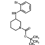 CAS#: 887584-08-9， 2-Methyl-2-propanyl 3-[(2-bromophenyl)amino]-1-piperidinecarboxylate