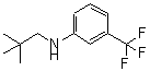 结构式 CAS# 887590-46-7, N-(2,2-二甲基丙基)-3-(三氟甲基)苯胺