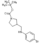 CAS#: 887590-75-2， 2-Methyl-2-propanyl 3-{[(4-bromophenyl)amino]methyl}-1-pyrrolidinecarboxylate