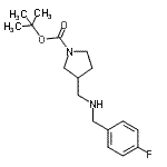 CAS#: 887591-02-8， 2-Methyl-2-propanyl 3-{[(4-fluorobenzyl)amino]methyl}-1-pyrrolidinecarboxylate