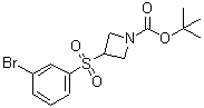 结构式 CAS# 887593-56-8, 3-[(3-溴苯基)磺酰基]-1-吖丁啶羧酸叔丁酯
