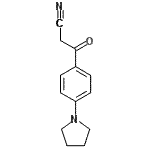 structure of CAS# 887595-01-9, 3-oxo-3-(4-pyrrolidin-1-ylphenyl)propanenitrile;3-oxo-3-(4-(pyrrolidin-1-yl)phenyl)propanenitrile;3-OXO-3-(4-PYRROLIDIN-1-YL-PHENYL)-PROPIONITRILE;3-Oxo-3-[4-(1-pyrrolidinyl)phenyl]propanenitrile
