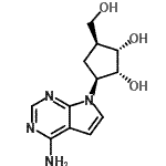 CAS#: 88767-13-9， (1S,2R,3S,5S)-3-(4-Amino-7H-pyrrolo[2,3-d]pyrimidin-7-yl)-5-(hydroxymethyl)-1,2-cyclopentanediol