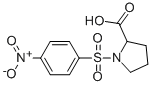 structure of CAS# 88867-96-3, 1-[(4-Nitrophenyl)Sulfonyl]Pyrrolidine-2-Carboxylic Acid