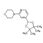 结构式 CAS# 888721-86-6, 4-[4-(4,4,5,5-四甲基-1,3,2-二氧杂环戊硼烷-2-基)-2-吡啶基]吗啉
