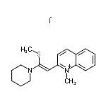CAS#: 88973-10-8， 1-Methyl-2-[(Z)-2-(methylsulfanyl)-2-(1-piperidinyl)vinyl]quinolinium iodide
