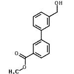 结构式 CAS# 889955-78-6, 甲基3'-(羟基甲基)-3-联苯羧酸酯