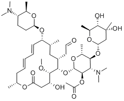 CAS#: 89000-32-8， 9-O-[(5S,6R)-5-(Dimethylamino)Tetrahydro-6-Methyl-2H-Pyran-2-Yl]-Leucomycin V 2alpha-Acetate