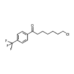 structure of CAS# 890043-21-7, 7-Chloro-1-[4-(trifluoromethyl)phenyl]-1-heptanone;7-chloro-1-oxo-1-(4-trifluoromethylphenyl)heptane
