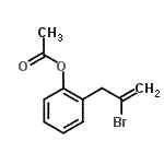 structure of CAS# 890097-74-2, 2-(2-Bromo-2-propen-1-yl)phenyl acetate;3-(2-Acetoxyphenyl)-2-bromo-1-propene