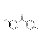 structure of CAS# 890098-13-2, (3-Bromophenyl)(4-iodophenyl)methanone;3-Bromo-4'-iodobenzophenone