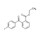 结构式 CAS# 890098-45-0, 乙基2-(4-碘苯甲酰基)苯甲酸酯