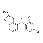 structure of CAS# 890098-78-9, 2-(2,4-Dichlorobenzoyl)phenyl acetate;2-Acetoxy-2',4'-dichlorobenzophenone