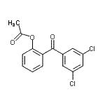 structure of CAS# 890098-86-9, 2-(3,5-Dichlorobenzoyl)phenyl acetate;2-Acetoxy-3',5'-dichlorobenzophenone