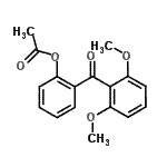 structure of CAS# 890098-94-9, 2-(2,6-Dimethoxybenzoyl)phenyl acetate;2-Acetoxy-2',6'-methoxybenzophenone