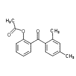 structure of CAS# 890099-03-3, 2-(2,4-Dimethylbenzoyl)phenyl acetate;2-Acetoxy-2',4'-methylbenzophenone