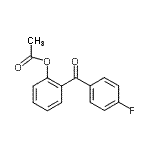 structure of CAS# 890099-04-4, 2-(4-Fluorobenzoyl)phenyl acetate;2-Acetoxy-4'-fluorobenzophenone