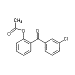 structure of CAS# 890099-10-2, 2-(3-Chlorobenzoyl)phenyl acetate;2-Acetoxy-3'-chlorobenzophenone