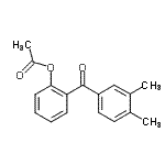 structure of CAS# 890099-12-4, 2-(3,4-Dimethylbenzoyl)phenyl acetate;2-Acetoxy-3',4'-methylbenzophenone