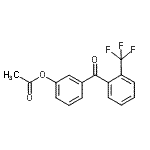 structure of CAS# 890099-39-5, 3-[2-(Trifluoromethyl)benzoyl]phenyl acetate;3-Acetoxy-2'-trifluorobenzophenone
