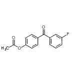structure of CAS# 890099-42-0, 4-(3-Fluorobenzoyl)phenyl acetate;4-Acetoxy-3'-fluorobenzophenone
