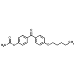 structure of CAS# 890099-89-5, 4-[4-(Pentyloxy)benzoyl]phenyl acetate;4-Acetoxy-4'-pentyloxybenzophenone