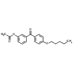 structure of CAS# 890100-06-8, 3-[4-(Pentyloxy)benzoyl]phenyl acetate;3-Acetoxy-4'-pentyloxybenzophenone