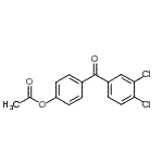structure of CAS# 890100-13-7, 4-(3,4-Dichlorobenzoyl)phenyl acetate;4-Acetoxy-3',4'-dichlorobenzophenone;MFCD07698987