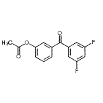 结构式 CAS# 890100-22-8, 3-(3,5-二氟苯甲酰)苯基乙酸酯