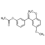 structure of CAS# 890100-38-6, 3-(2,5-Dimethoxybenzoyl)phenyl acetate;3-Acetoxy-2',5'-dimethoxybenzophenone