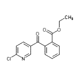 structure of CAS# 890100-47-7, Ethyl 2-[(6-chloro-3-pyridinyl)carbonyl]benzoate;2-Chloro-5-(2-ethoxycarbonylbenzoyl)pyridine;MFCD02260457