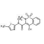 CAS#: 892395-41-4， 4-Hydroxy-N,2-dimethyl-N-(5-methyl-1,3-thiazol-2-yl)-2H-1,2-benzothiazine-3-carboxamide 1,1-dioxide