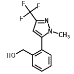 结构式 CAS# 892502-29-3, {2-[1-甲基-3-(三氟甲基)-1H-吡唑-5-基]苯基}甲醇