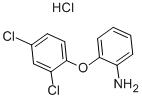 structure of CAS# 89279-16-3, 2-(2,4-Dichlorophenoxy)Aniline Hydrochloride;2-(2,4-Dichlorophenoxy)Aniline Hydrochloride, Tech;2-(2,4-DICHLOROPHENOXY)ANILINE HYDROCHLORIDE;2-(2,4-Dichlorophenoxy)Anilinehcl