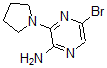 结构式 CAS# 893611-72-8, 5-溴-3-(1-吡咯烷基)-2-吡嗪胺