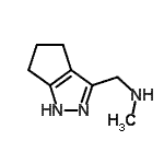 structure of CAS# 893638-31-8, N-Methyl-1-(1,4,5,6-tetrahydrocyclopenta[c]pyrazol-3-yl)methanamine;Methyl-(1<wbr>,4,5,6-te<wbr>trahydro-<wbr>cyclopent<wbr>apyrazol-<wbr>3-ylmethy<wbr>l)-amine;N-methyl <wbr>(1,4,5,6-<wbr>tetrahydr<wbr>ocyclopen<wbr>ta[c]pyra<wbr>zol-3-yl)<wbr>methanami<wbr>ne;N-methyl(<wbr>1,4,5,6-t<wbr>etrahydro<wbr>cyclopent<wbr>a[c]pyraz<wbr>ol-3-yl)m<wbr>ethanamine